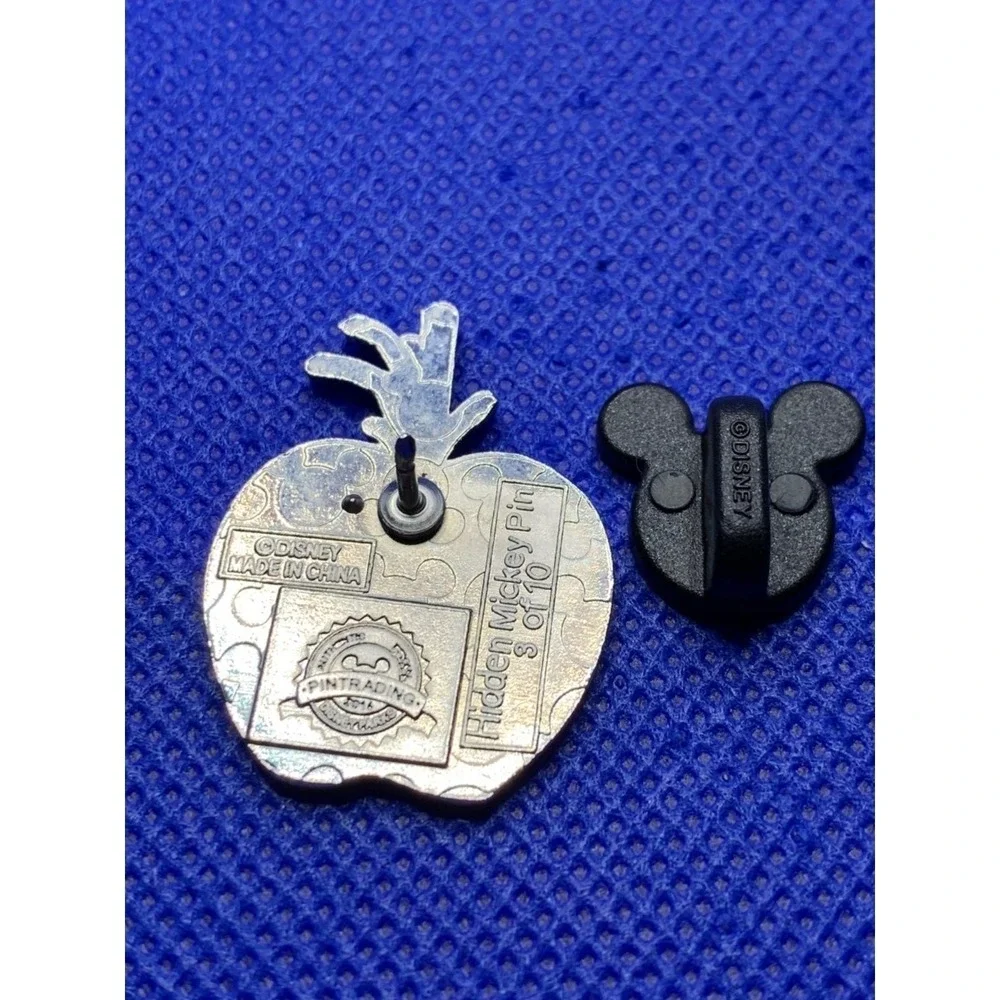 2015 CAST ONLY Frozen Olaf Disney pins apple shape silver chaser hidden mickey
